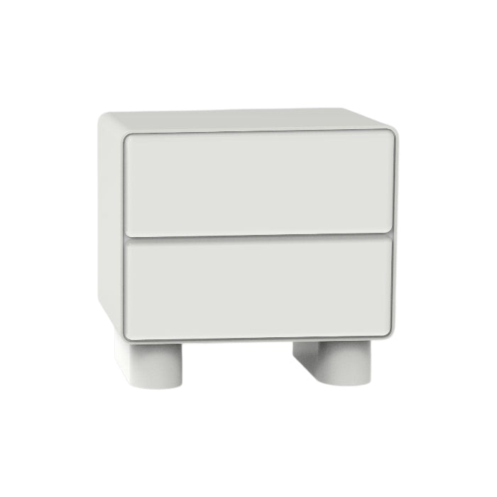 שידת צד גלוסי מילקי וייט