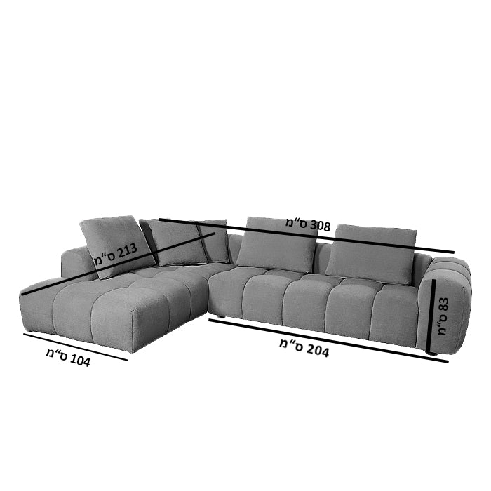 ספה אליוט דארק גריי -שמאל