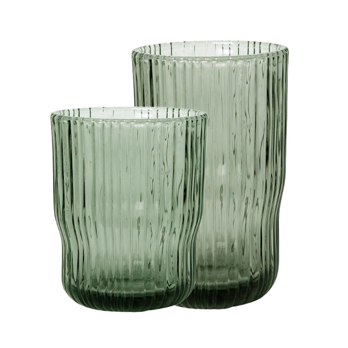 Recycled Glass Stripes Clear - Six Pack