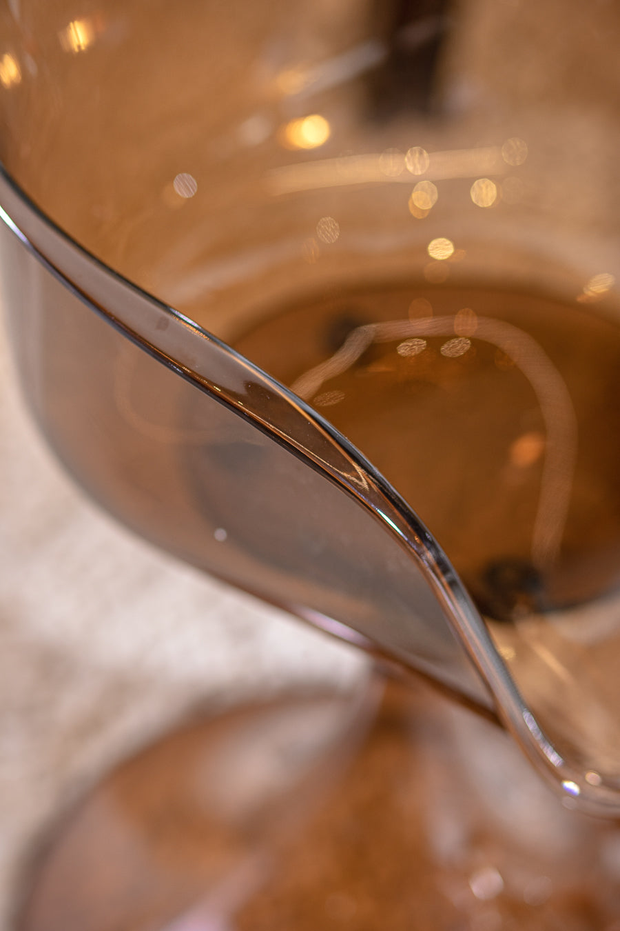Glossy Cognac Chair