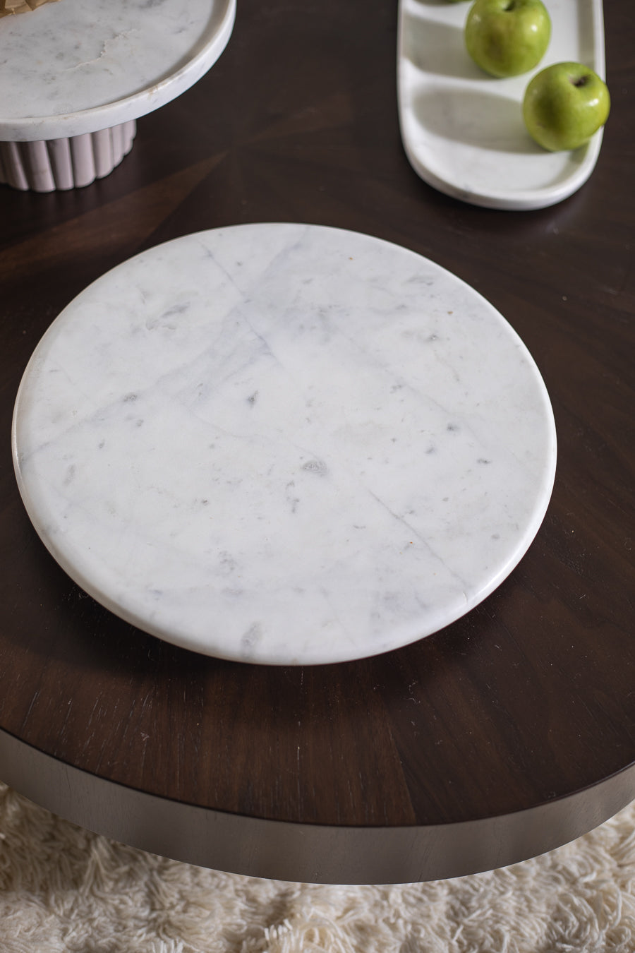 מגש מסתובב ווייט מארבל