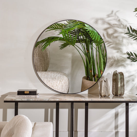 טיימלס ראונד מירור בלאק L