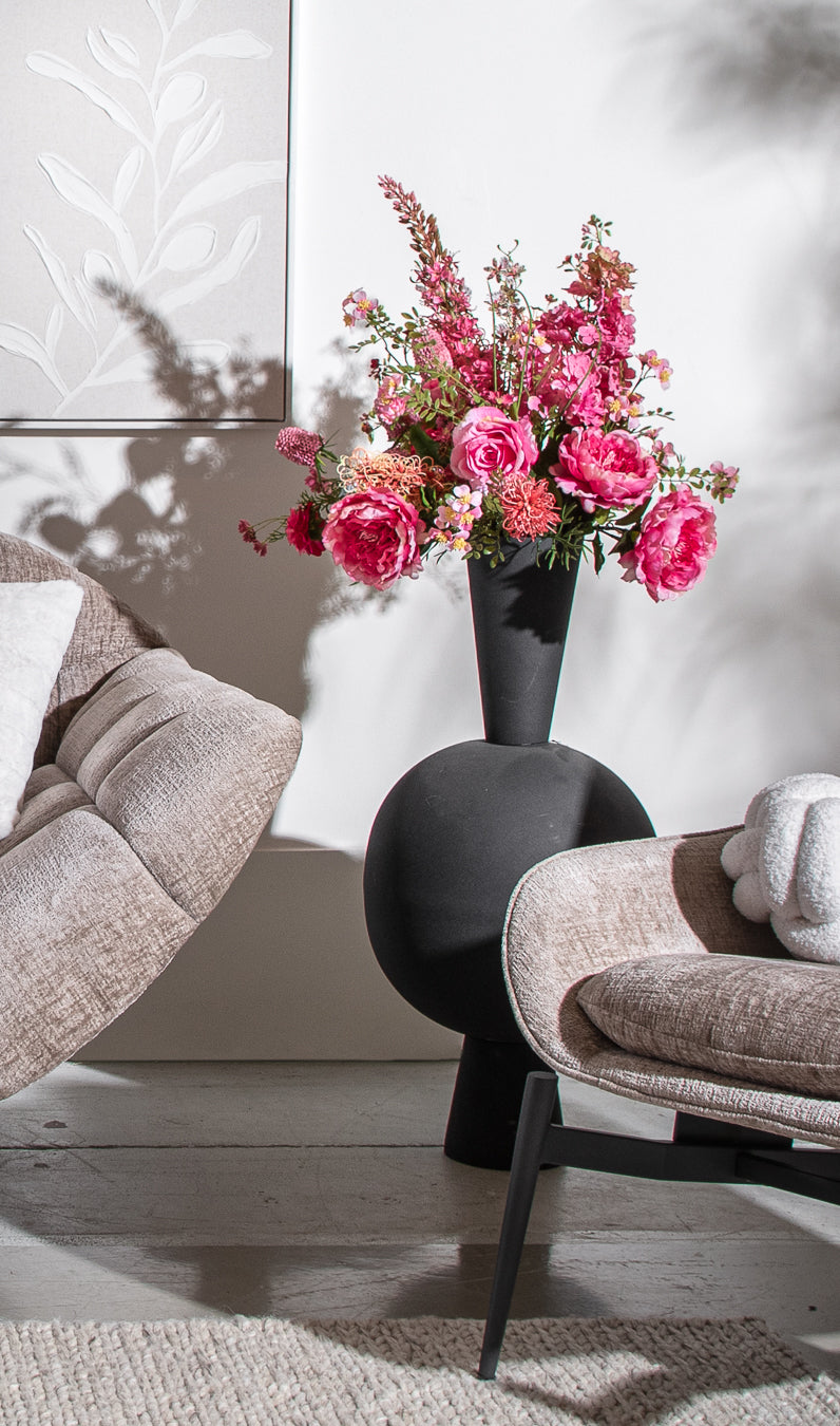 תמונה תבליט פלוואר בז' אנד ווייט S