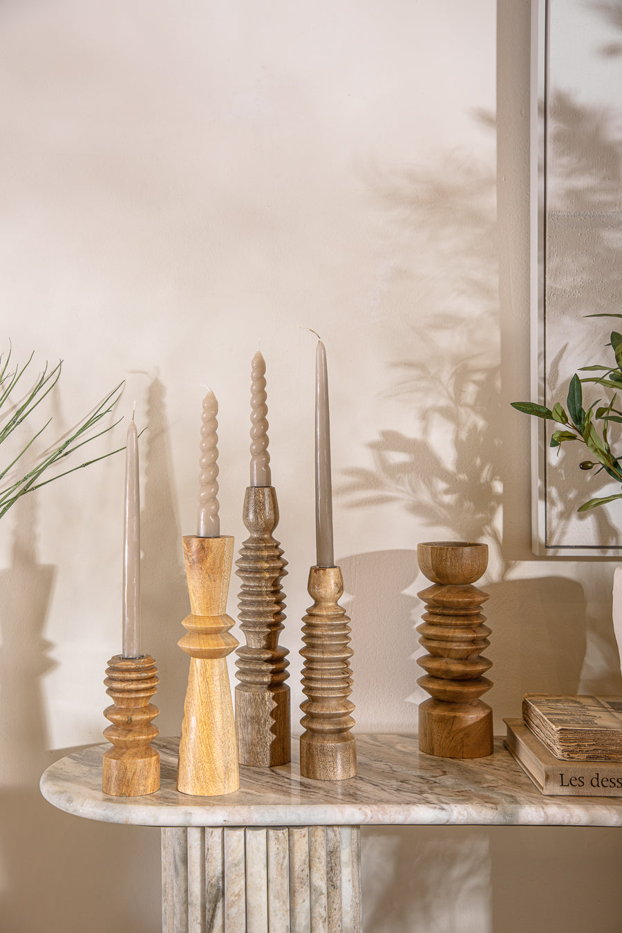 פמוט אורגניק עץ נטוראל