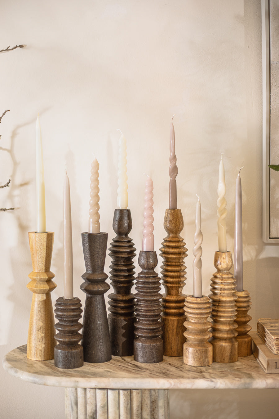 פמוט אורגניק עץ נטוראל