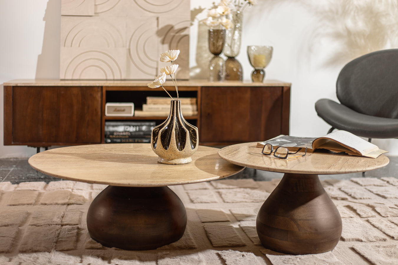 שולחן קוזי טרוורטין M