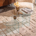 WATTRU Ellipse Clear Table 40x30x50