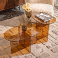 Watero Ellipse Amber Table 40x30x50