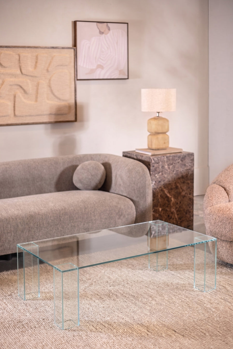Vetro Clear Table 140x60x30