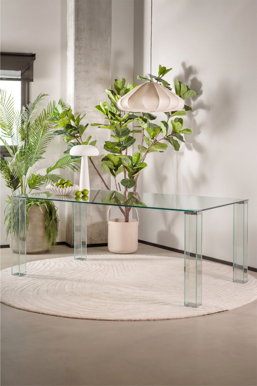 Dining table Vetro Clear 200x100x75