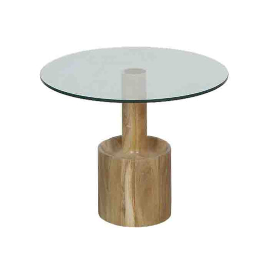 שולחן צד לוסט זכוכית טבעי