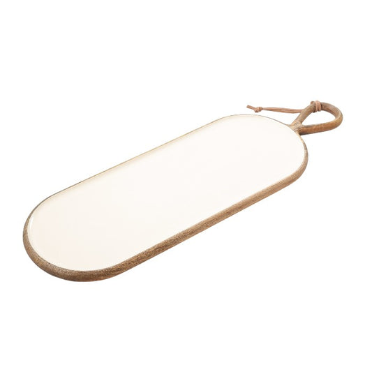 קרש הגשה עץ פאודר ווייט L