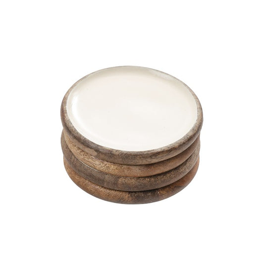 קוסטרס  עץ פאודר מוקה