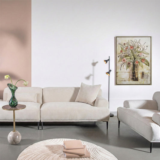 ספה פיבי אופן אייבורי