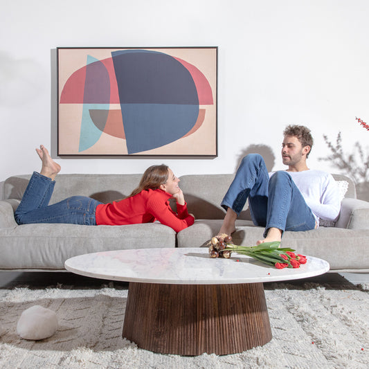 ספה פיבי לייט גריי