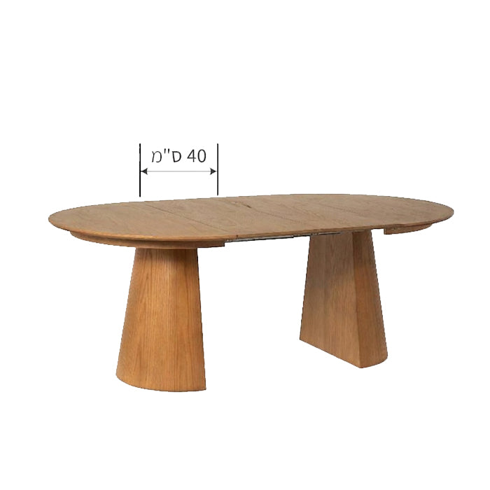 שולחן לומי נטוראל נפתח 120x120x75
