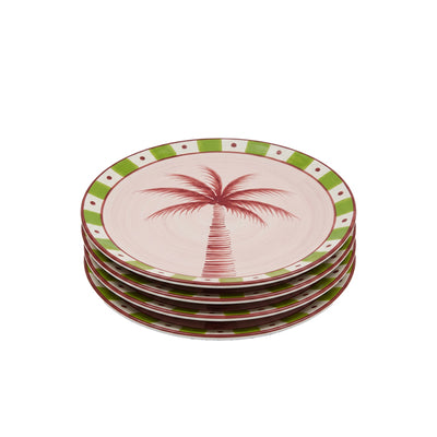 Plate Louise Palm Pink - Quartet