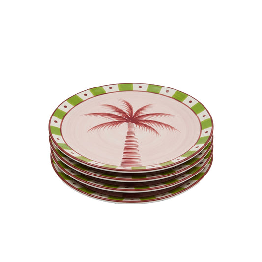 Plate Louise Palm Pink - Quartet