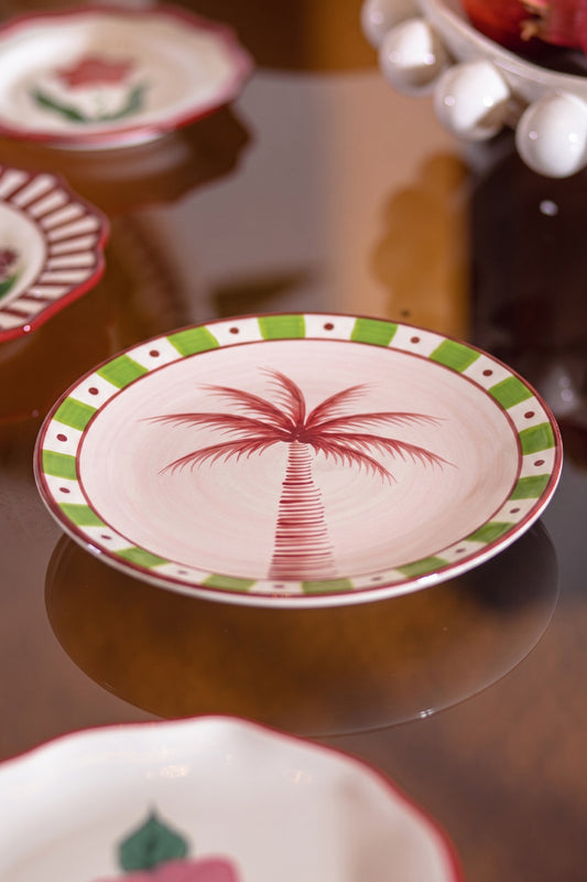 Plate Louise Palm Pink - Quartet