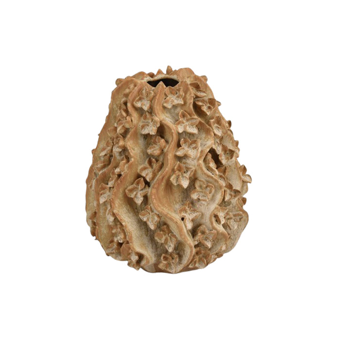 Vase Flowers Antique Ivory M
