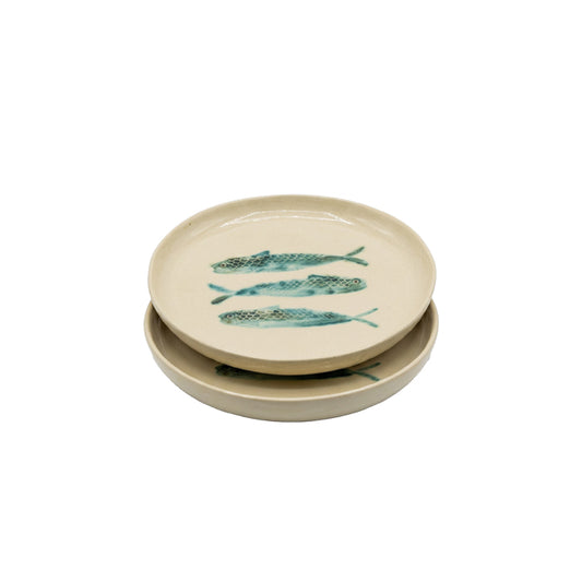 Genesis Fish Plate Green 29 cm - Pair