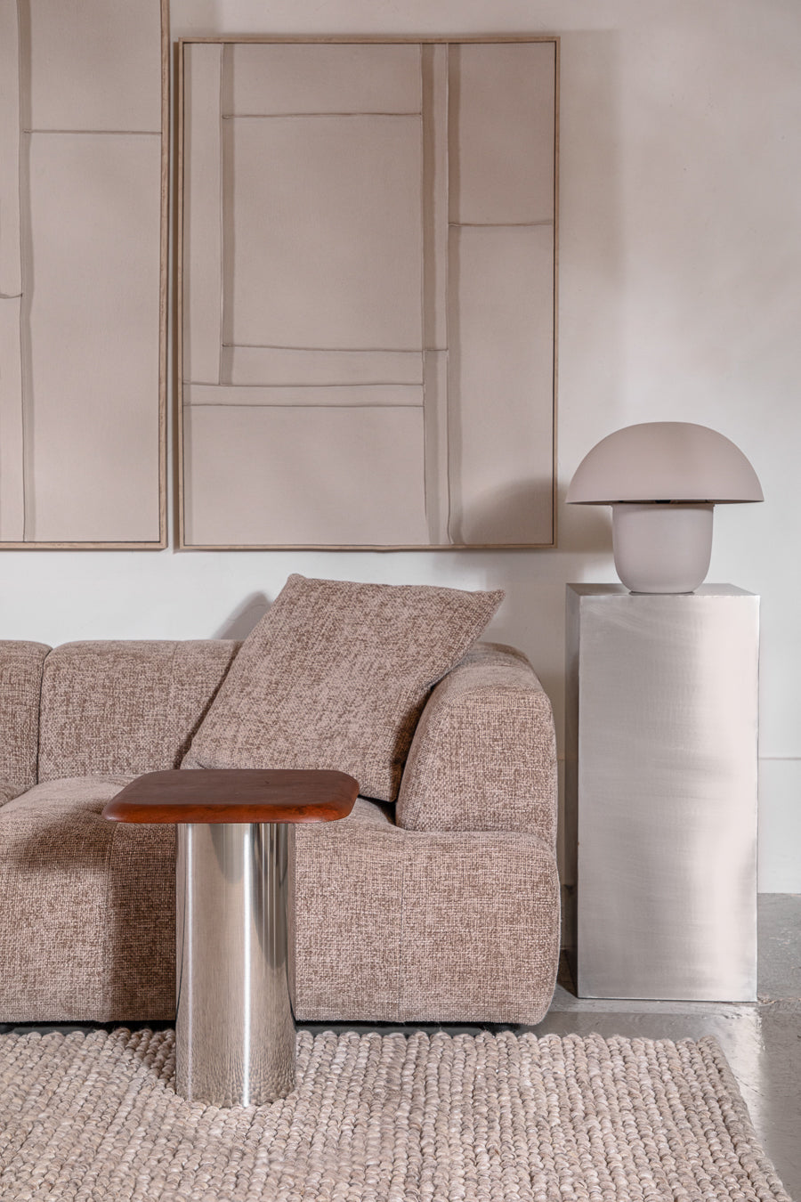 Cozy Silver Natural Table 40X40X50