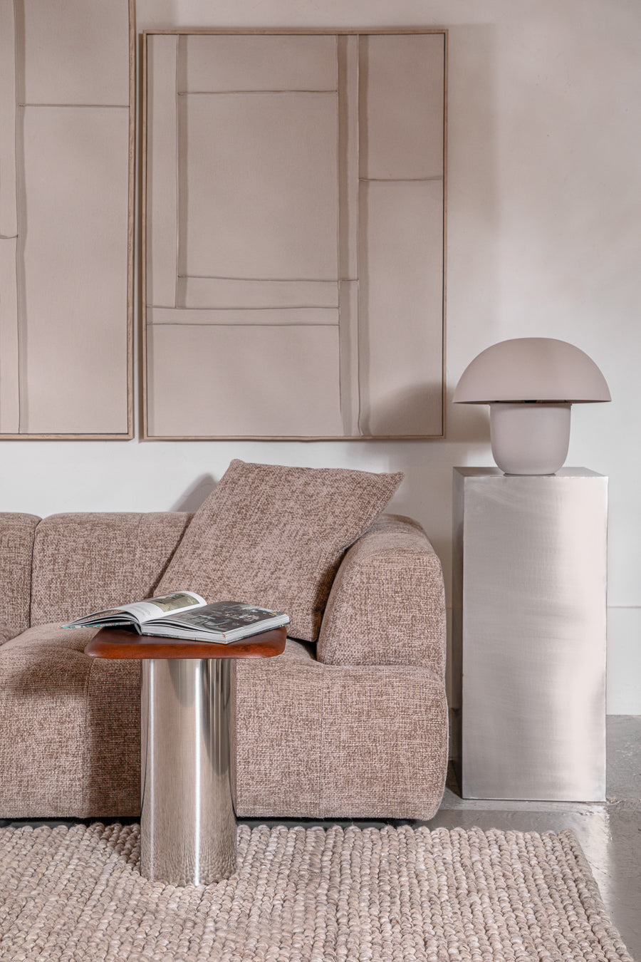 Cozy Silver Natural Table 40X40X50