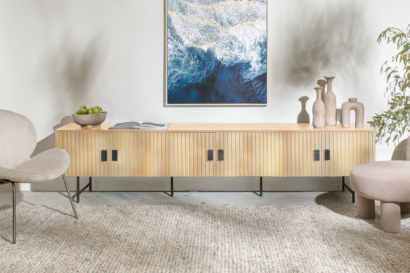 שידת מדיה מרגו נטוראל