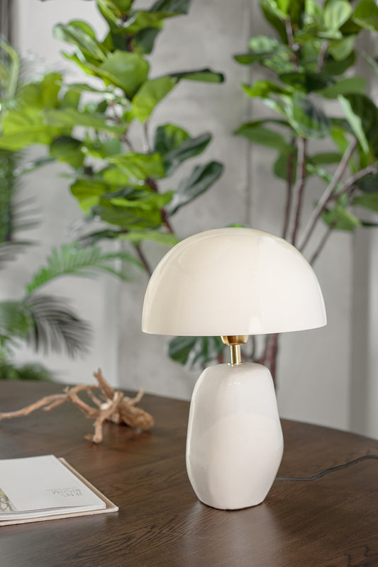 מנורת שולחן מאשרום גלוסי ונילה