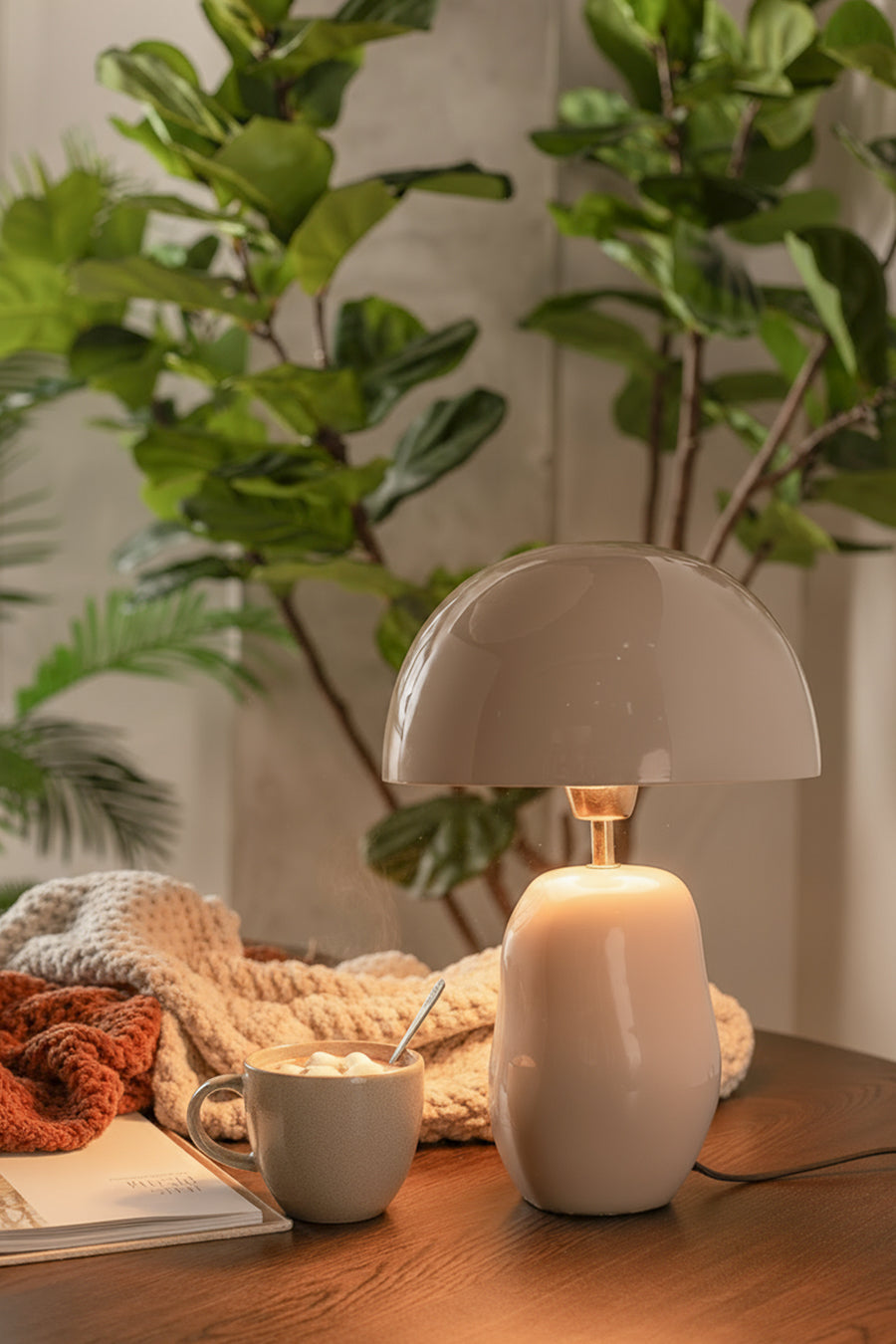 מנורת שולחן מאשרום גלוסי קליי