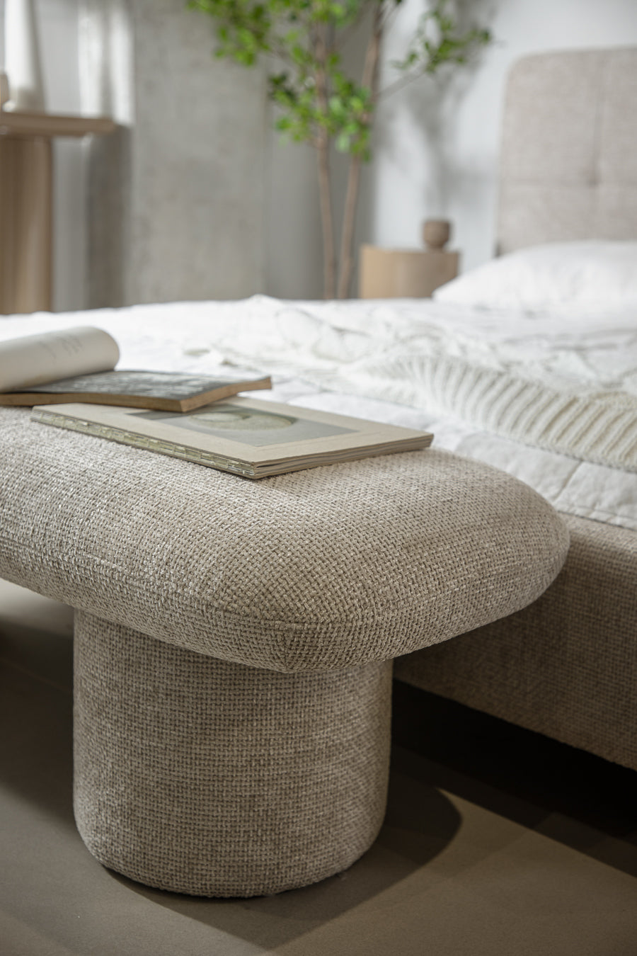 ספסל קלואי אייבורי