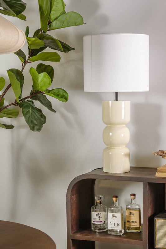 מנורה גלוסי מילקי ווייט