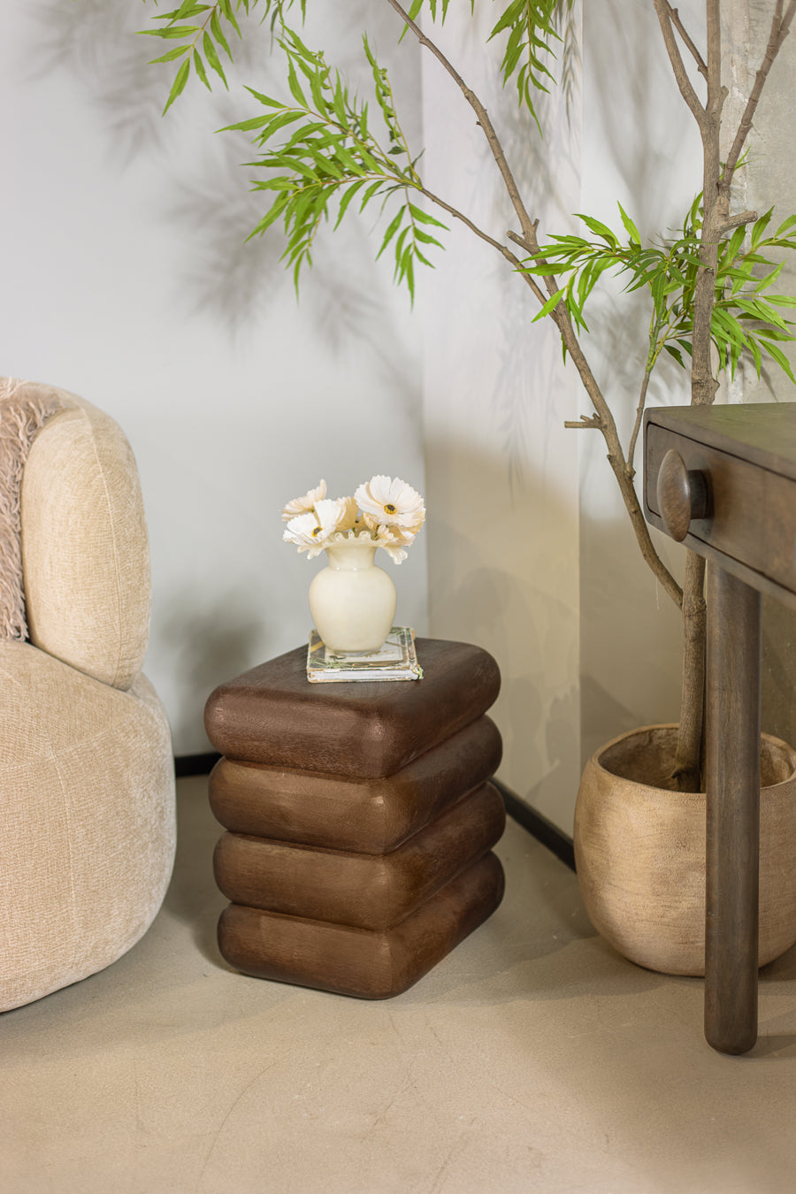 סטול פרימיטיב וולנאט