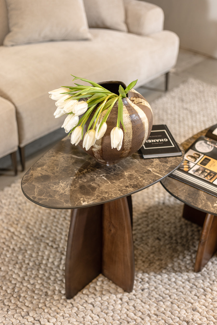 שולחן ספין סטון סמוק