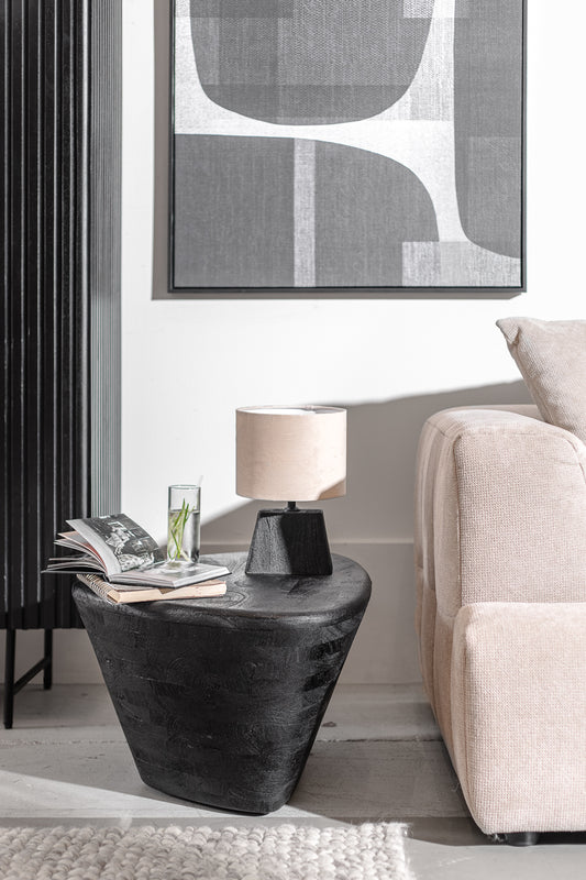 מנורה לוסט ראונד מיני סטרייפס גריי