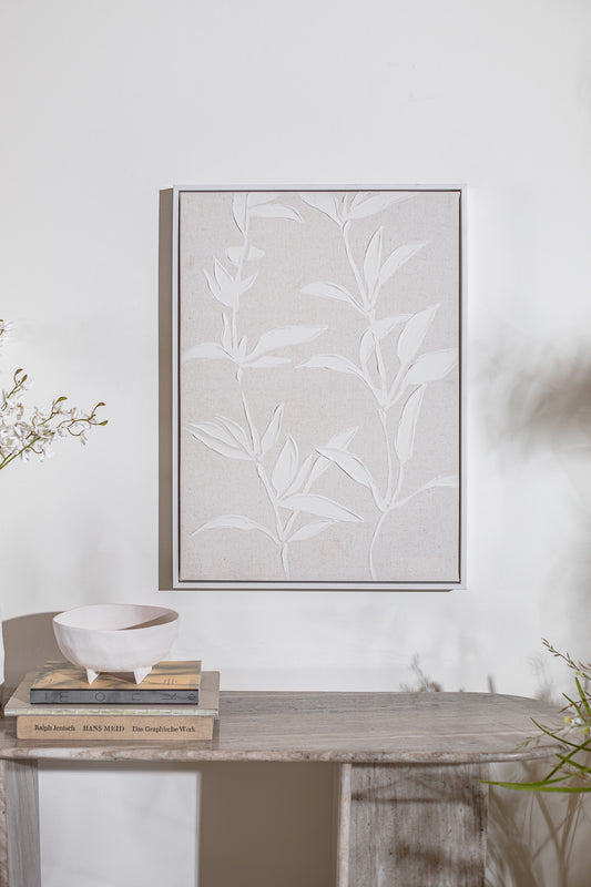 תמונה תבליט פלוואר בז' אנד ווייט S