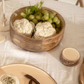 קערת הגשה עץ פאודר ווייט M