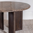 Margo Brown Marble Dining Table