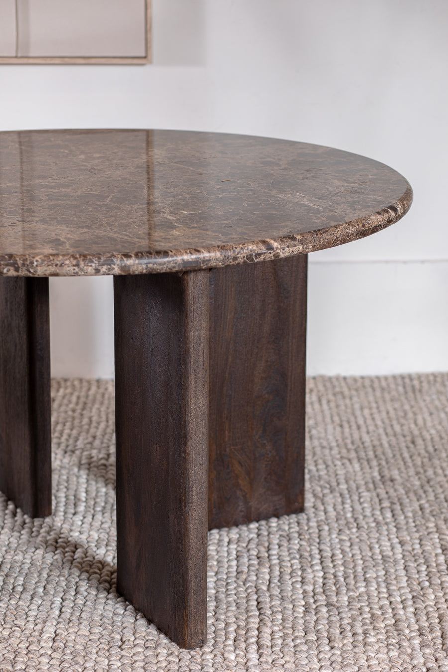 Margo Brown Marble Dining Table