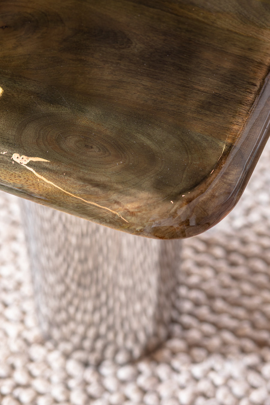 Kuzi Silver Green Table 40x40x50