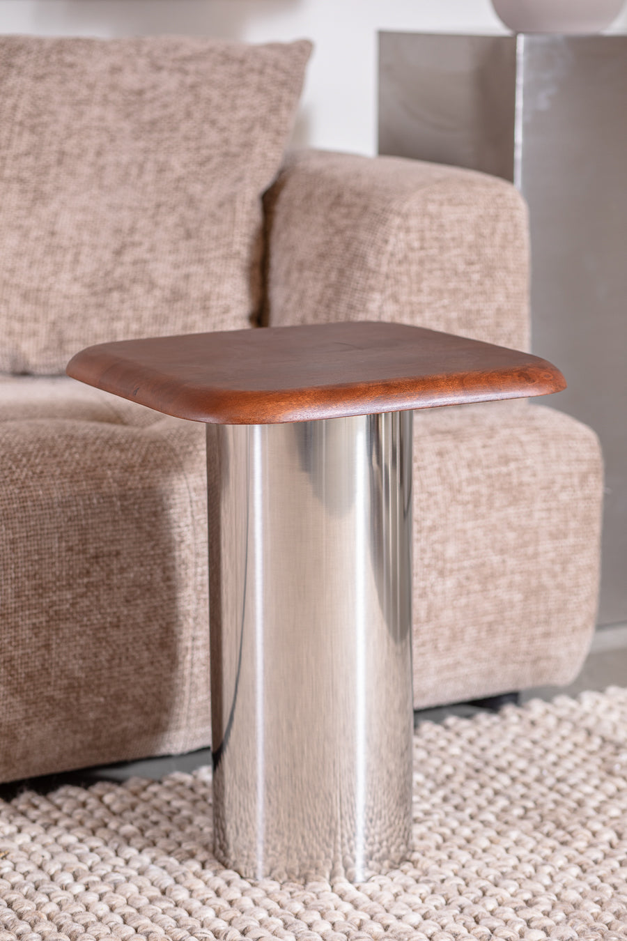 Cozy Silver Natural Table 40X40X50