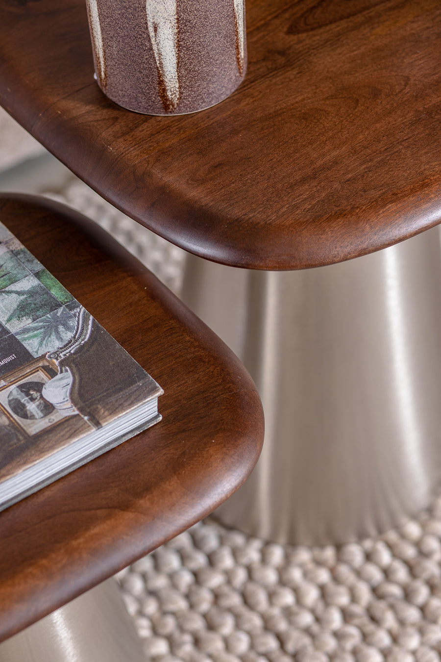 Cozy Silver Brown L Table