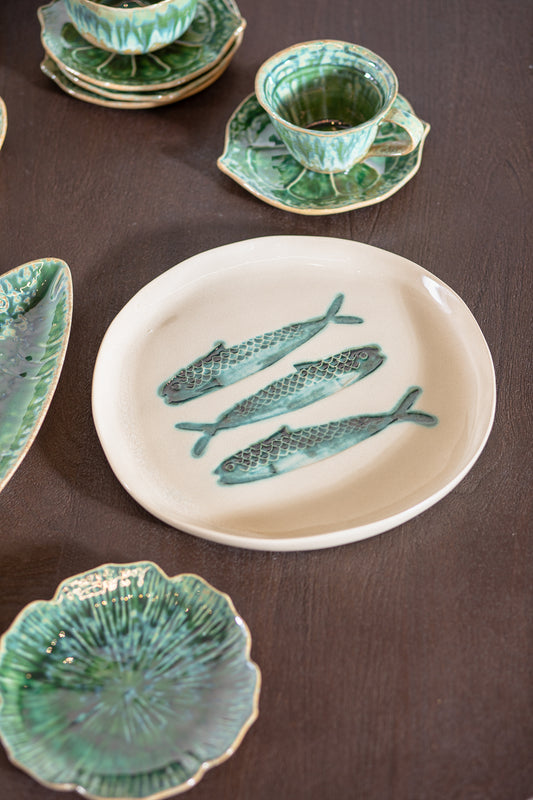 Genesis Fish Plate Green 29 cm - Pair