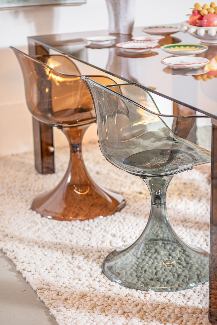 Glossy Cognac Chair