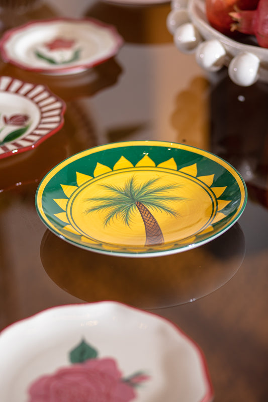 Plate Louis Palm Yellow - Quad