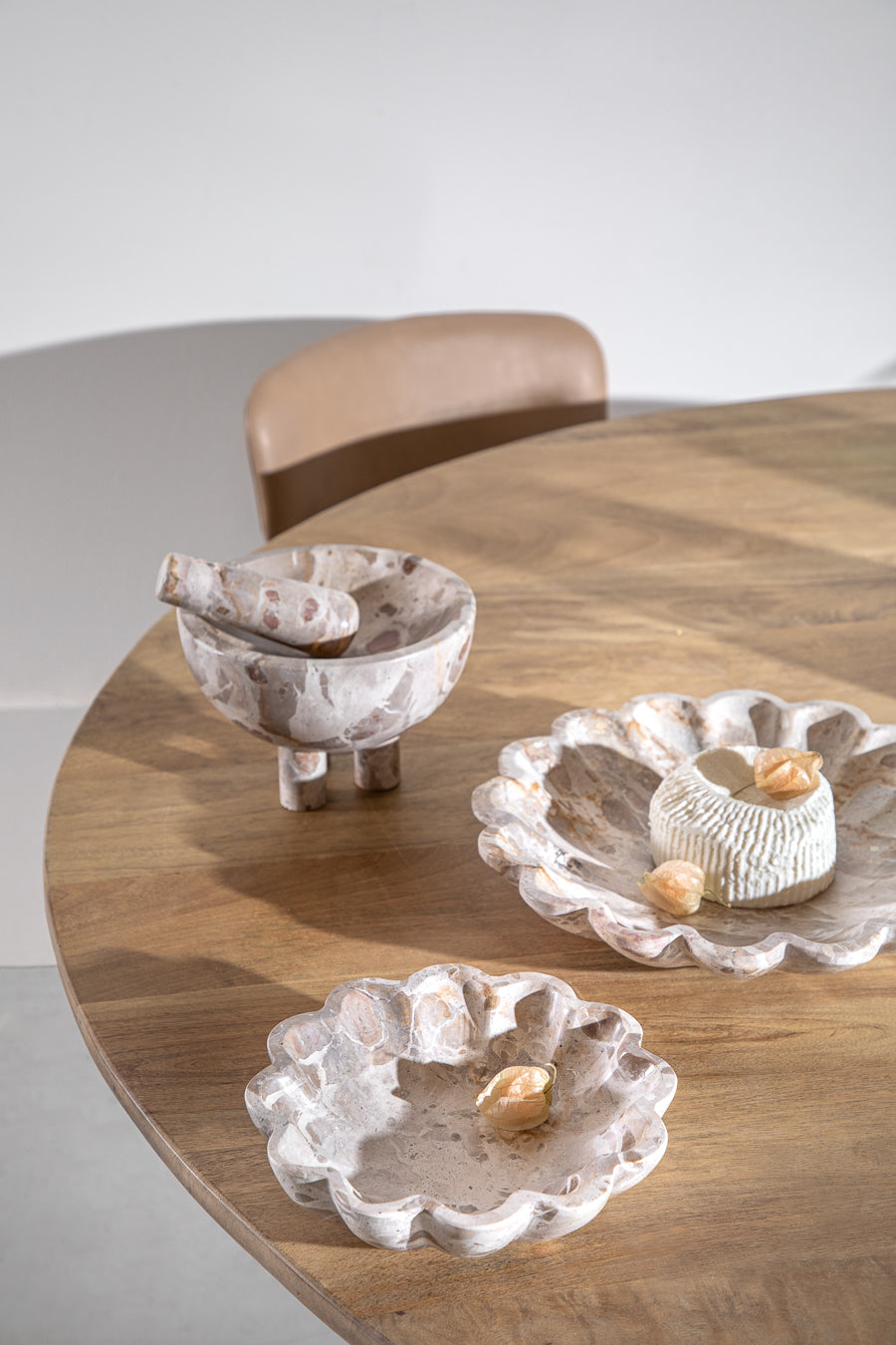 מגש פרח צ'וקלאט מארבל