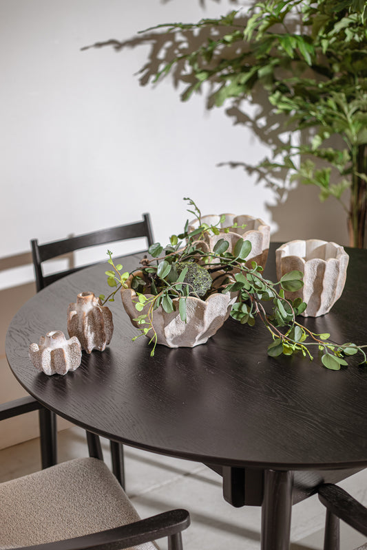 שולחן מרטינה עגול נפתח בלאק