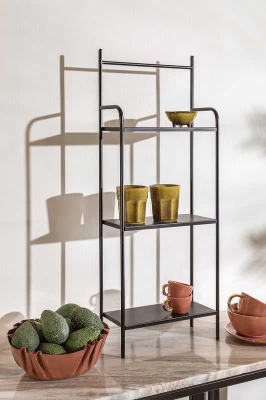 מדפים קומות ריצפה סווידיש בלאק