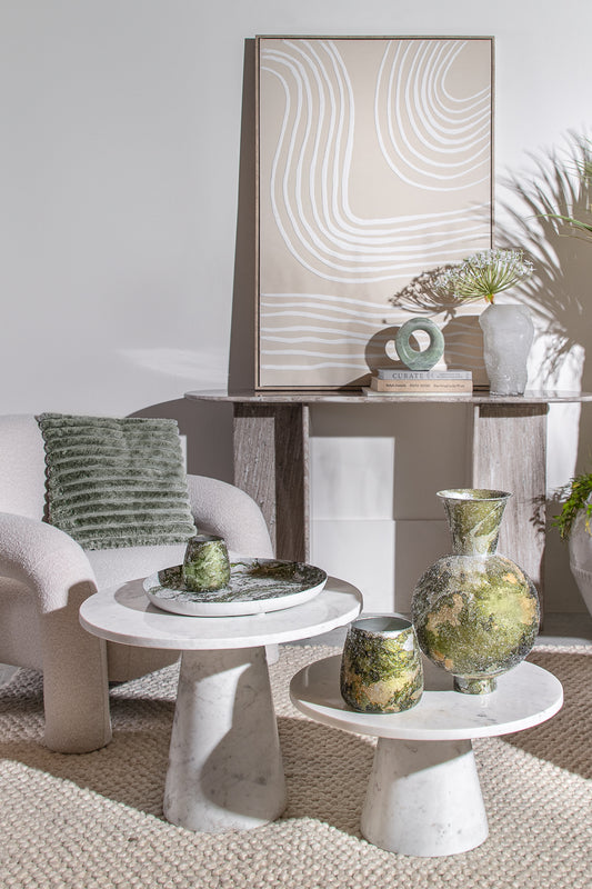 תמונה תבליט מולטי ליינס בז' אנד ווייט