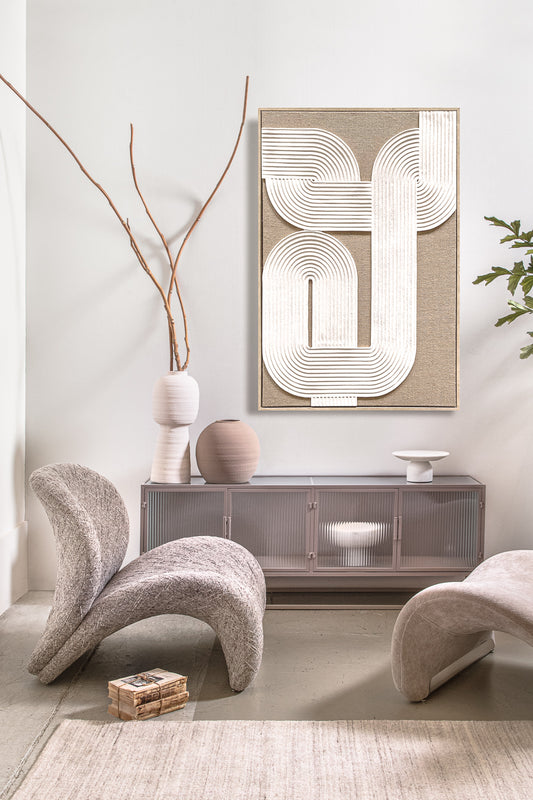 תמונה תבליט סטרייפס בראון